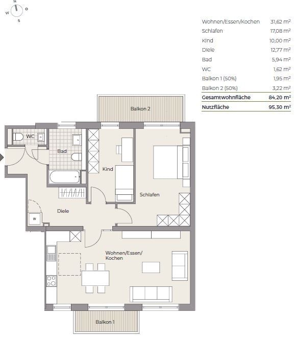 Grundriss OG WHG 5