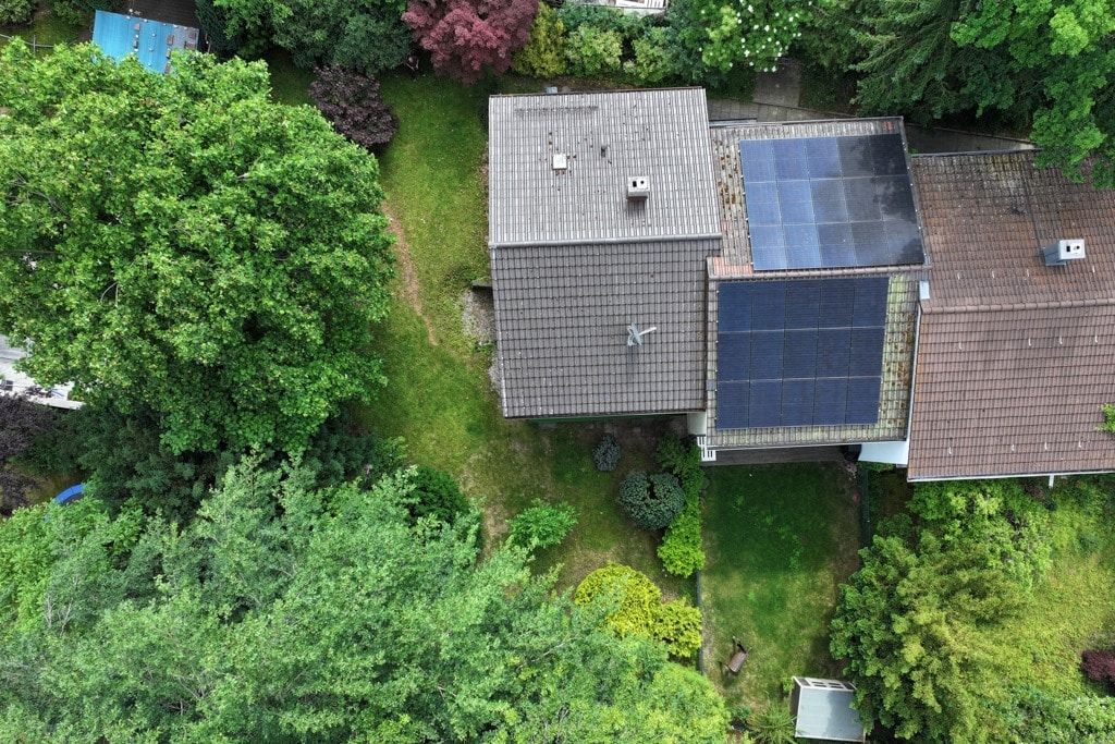 Draufsicht Haus und Garten