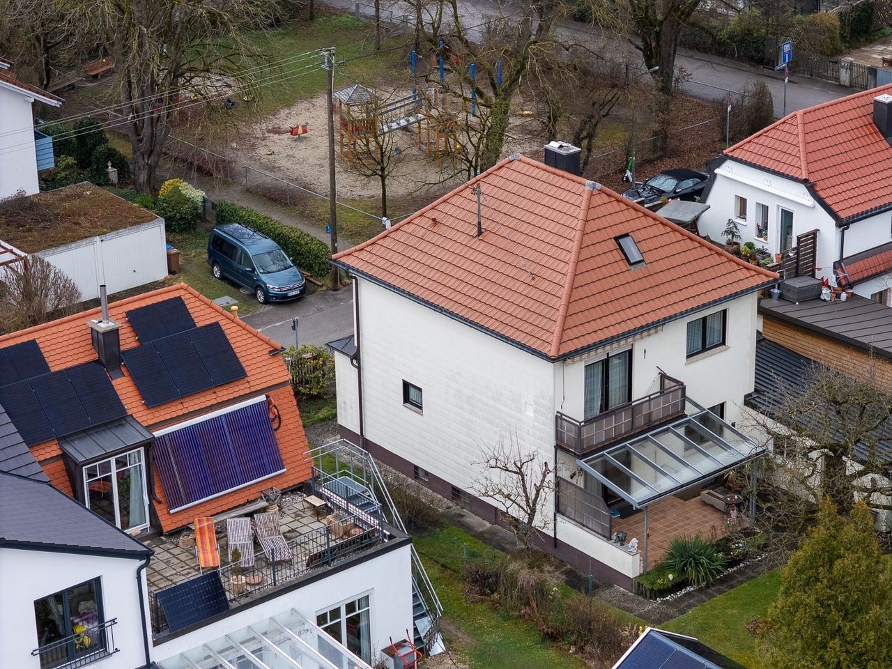 Luftansicht Haus