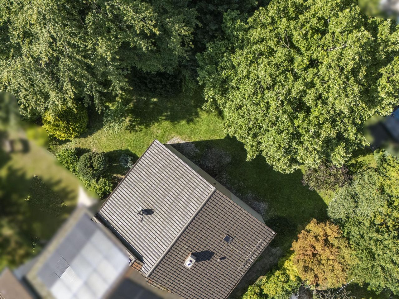 Draufsicht Haus und Garten