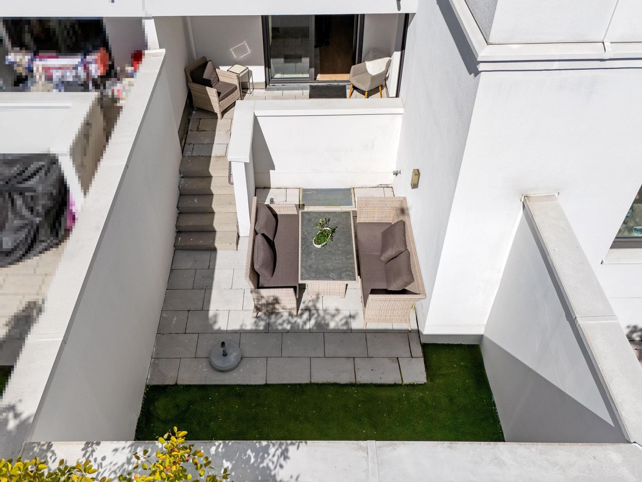 Drohnenansicht Atriumgarten