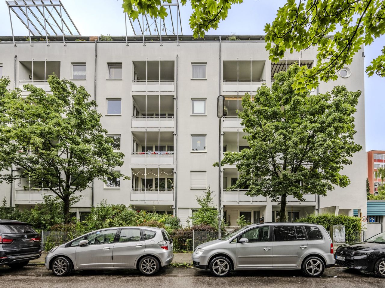 Blick zum Balkon