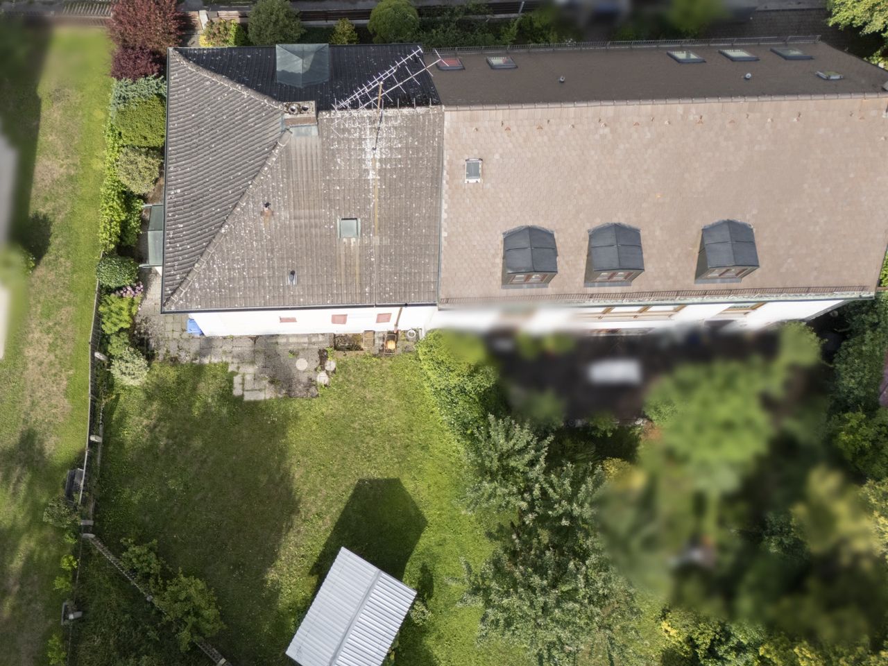 Garten aus der Vogelperspektive