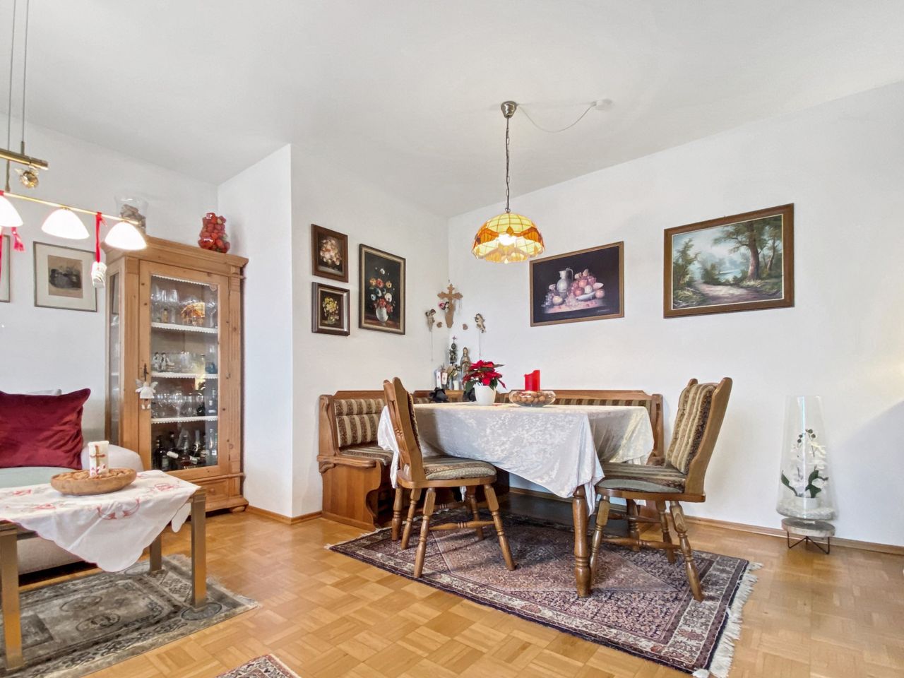 Essplatz im Wohnzimmer