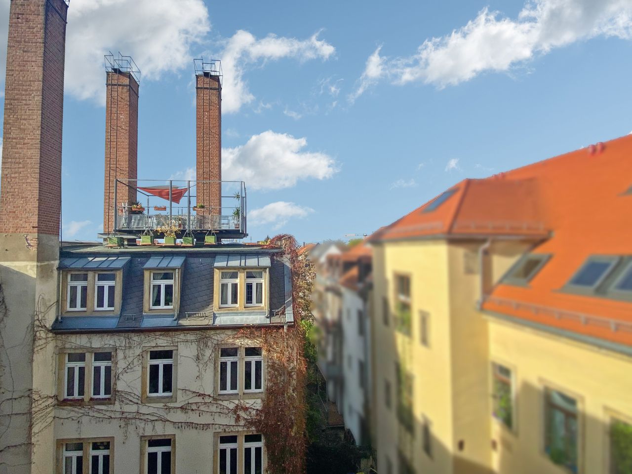 Terrasse auf Rückgebäude