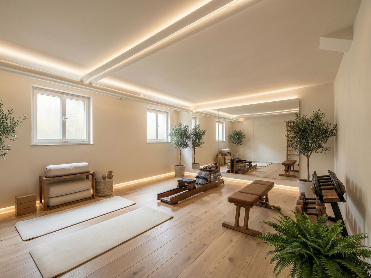 HomeGym Untergeschoss Beispiel