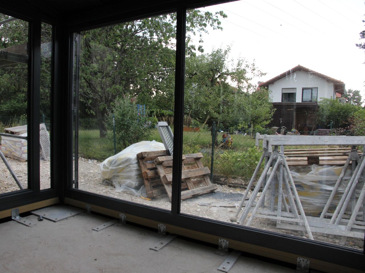Baustelle Ausblick Wohnzimmer