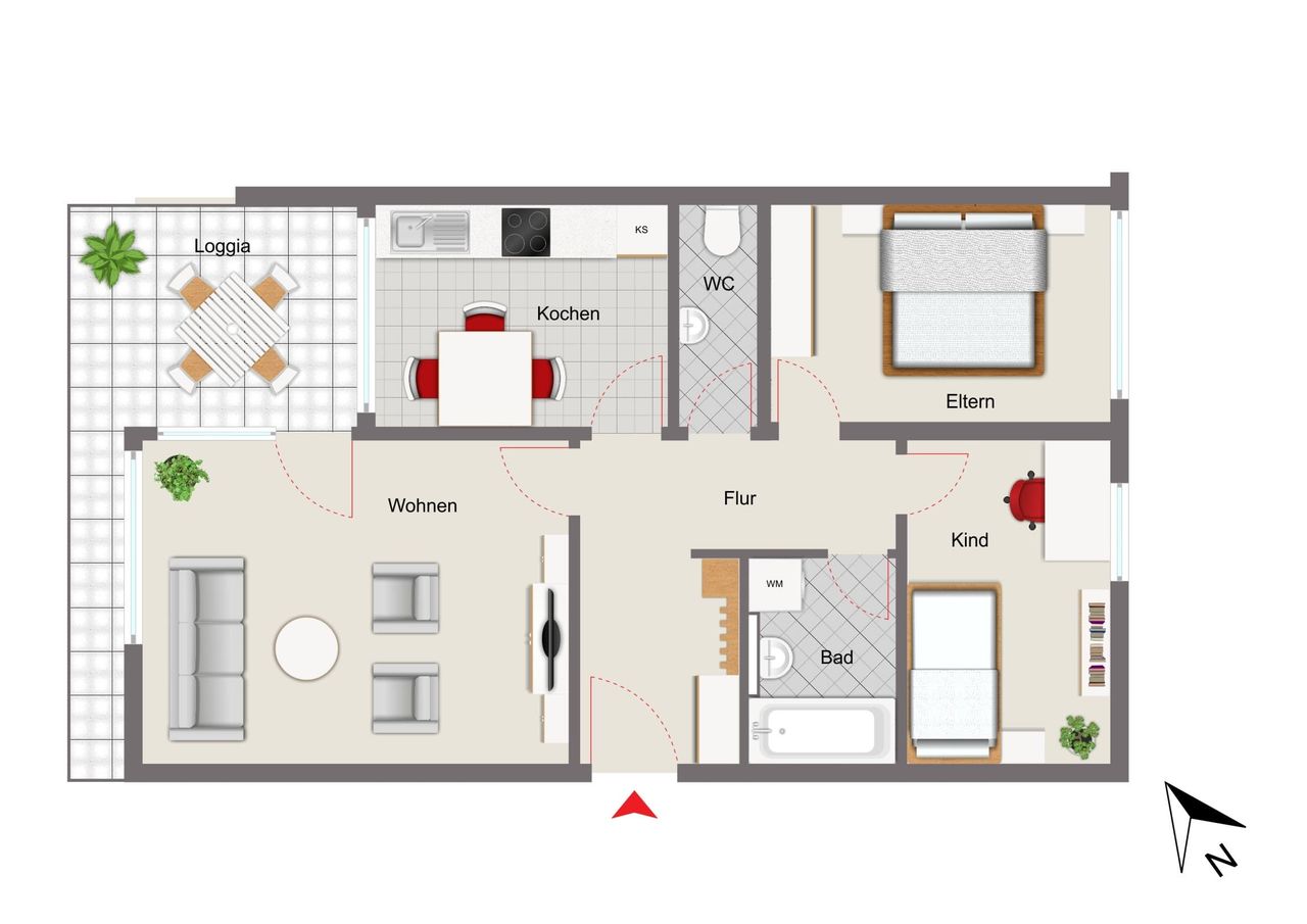 Etagenwohnung