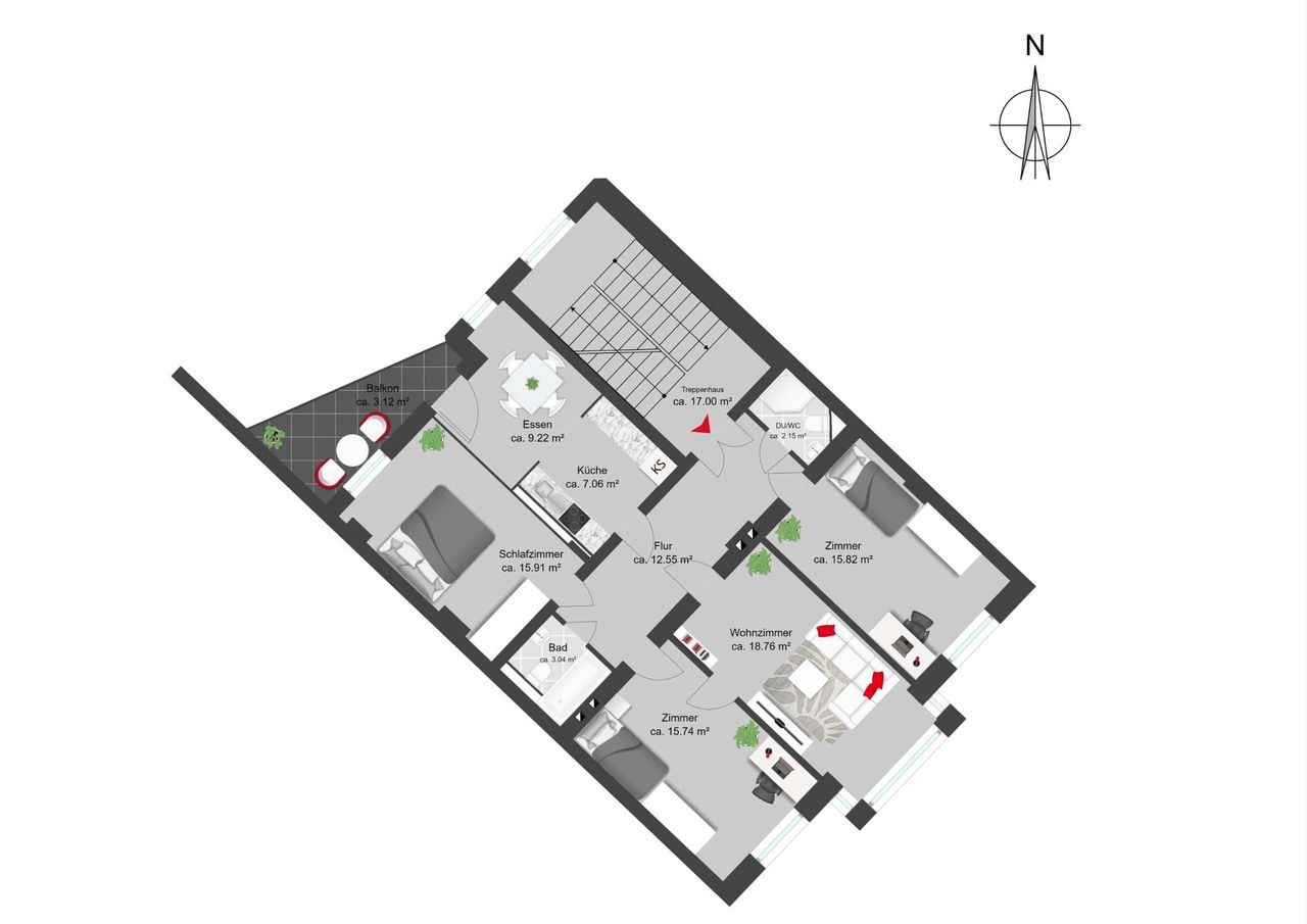 Vorderhaus 2. OG