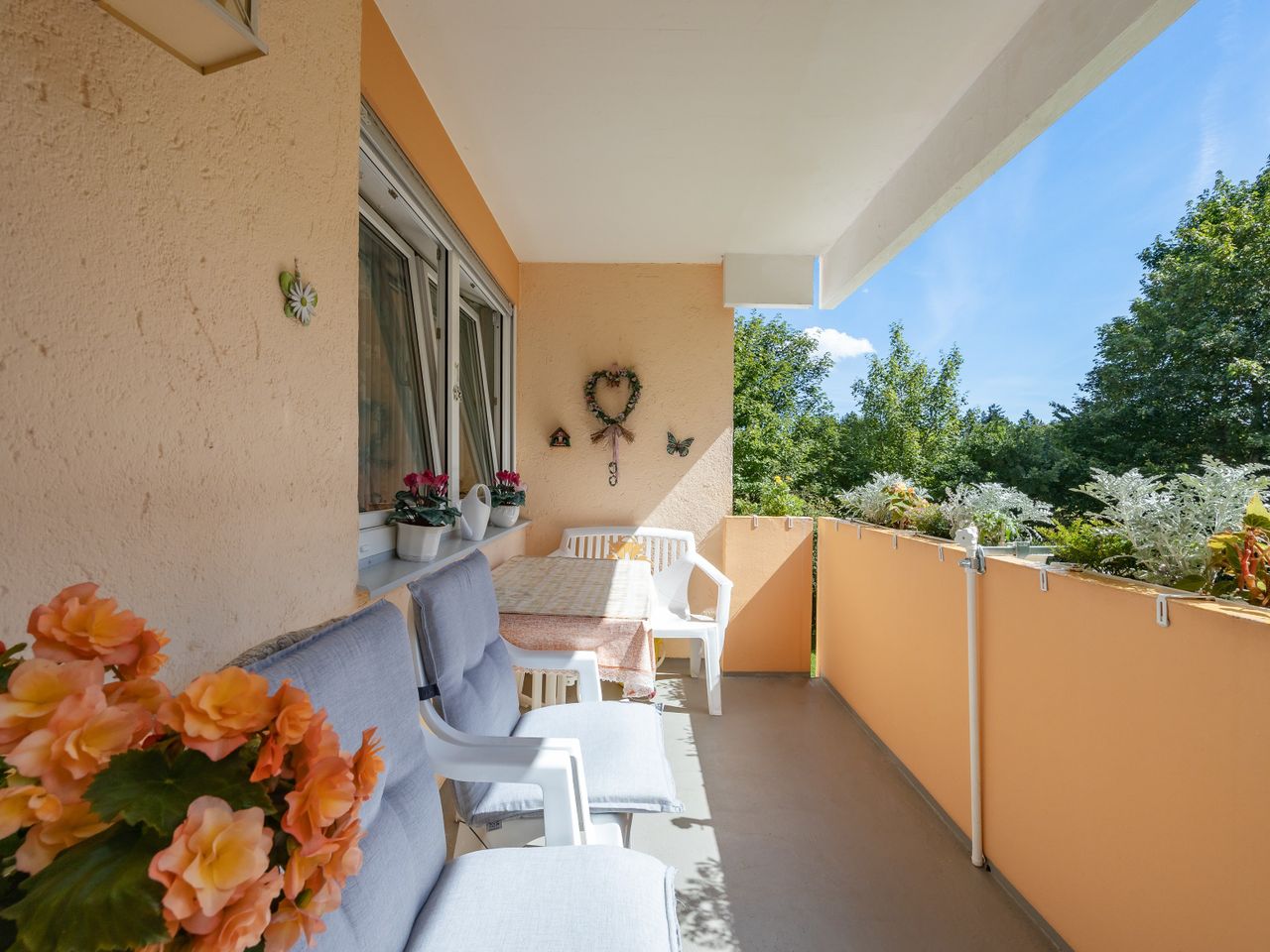 Balkon in Südausrichtung