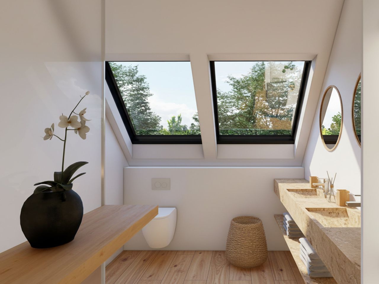 Badezimmer Dachgeschoss