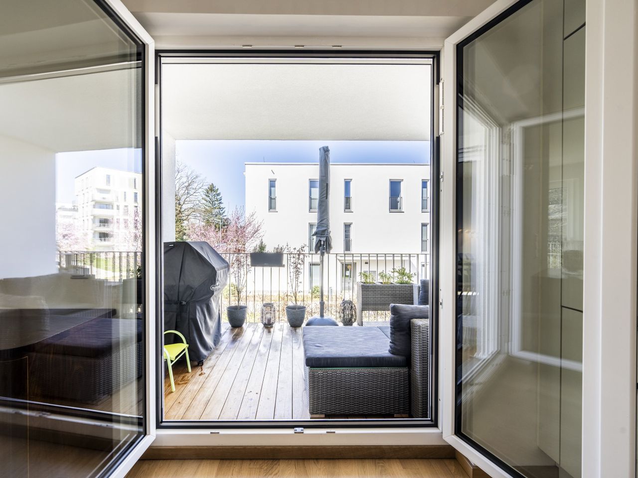 Blick auf den Balkon