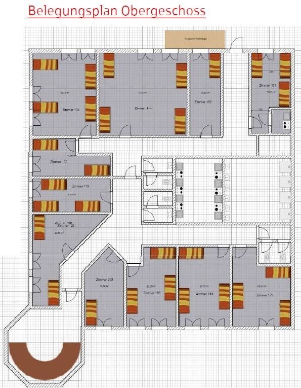 Belegungsplan Obergeschoss